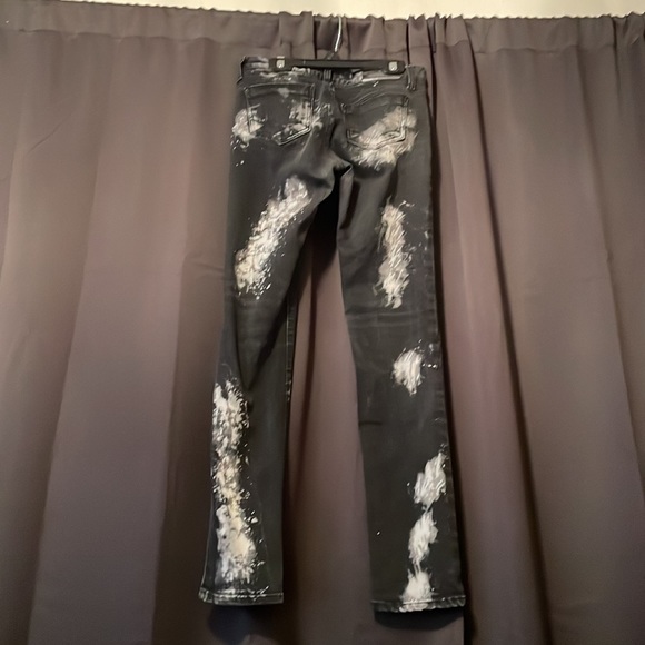 T.B2 Black Distressed Jeans Size 26 - Picture 2 of 4
